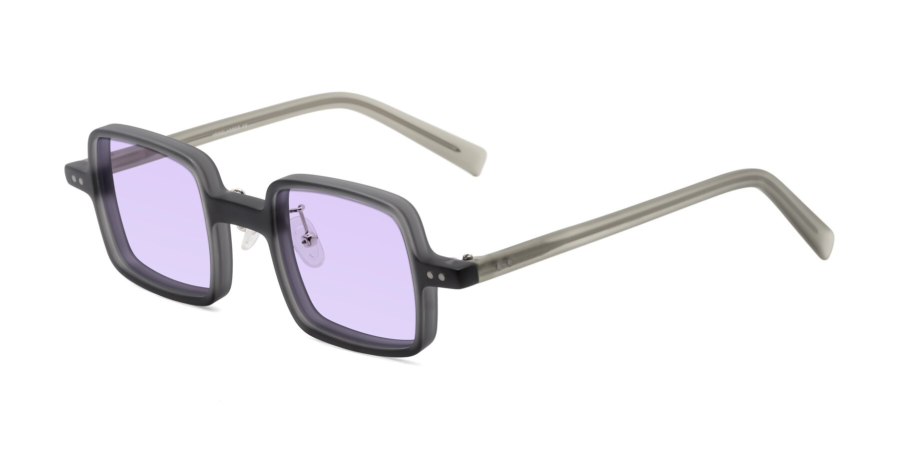 Angle of Nebula in Matte Gray with Light Purple Tinted Lenses