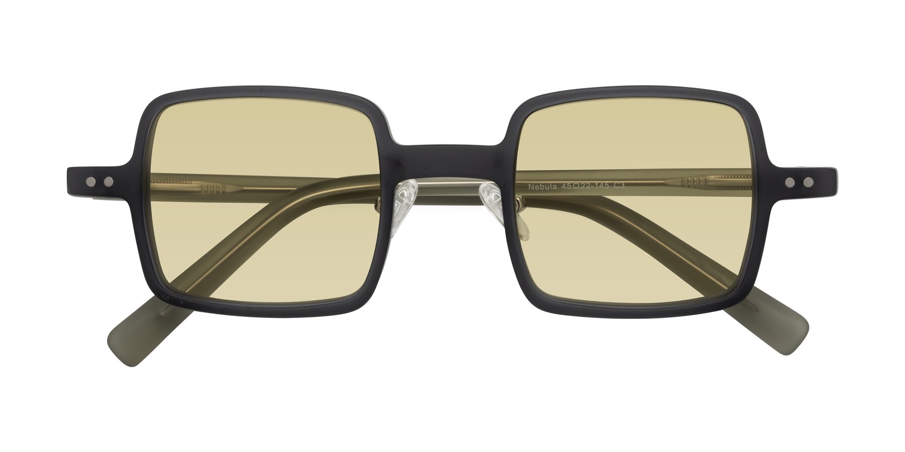 Folded Front of Nebula in Matte Gray with Light Champagne Tinted Lenses