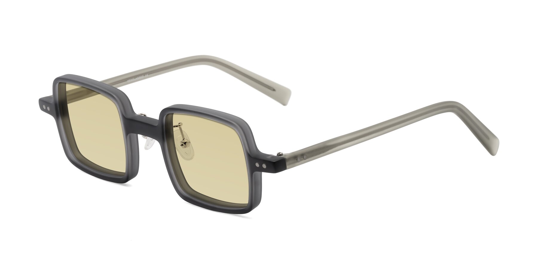 Angle of Nebula in Matte Gray with Light Champagne Tinted Lenses