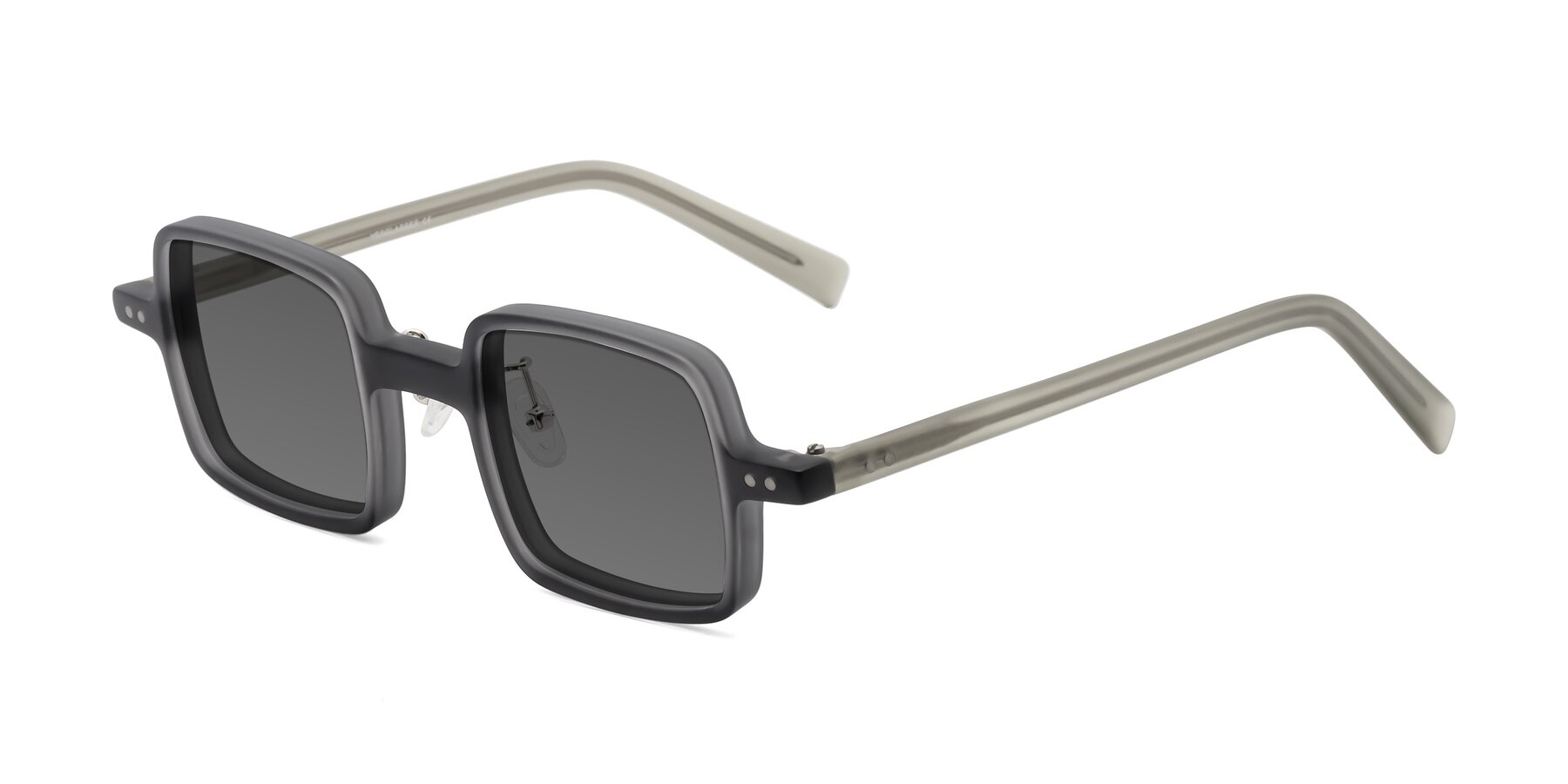 Angle of Nebula in Matte Gray with Medium Gray Tinted Lenses