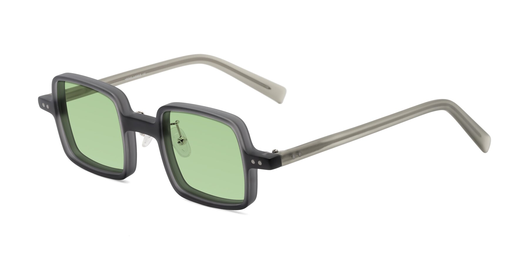 Angle of Nebula in Matte Gray with Medium Green Tinted Lenses