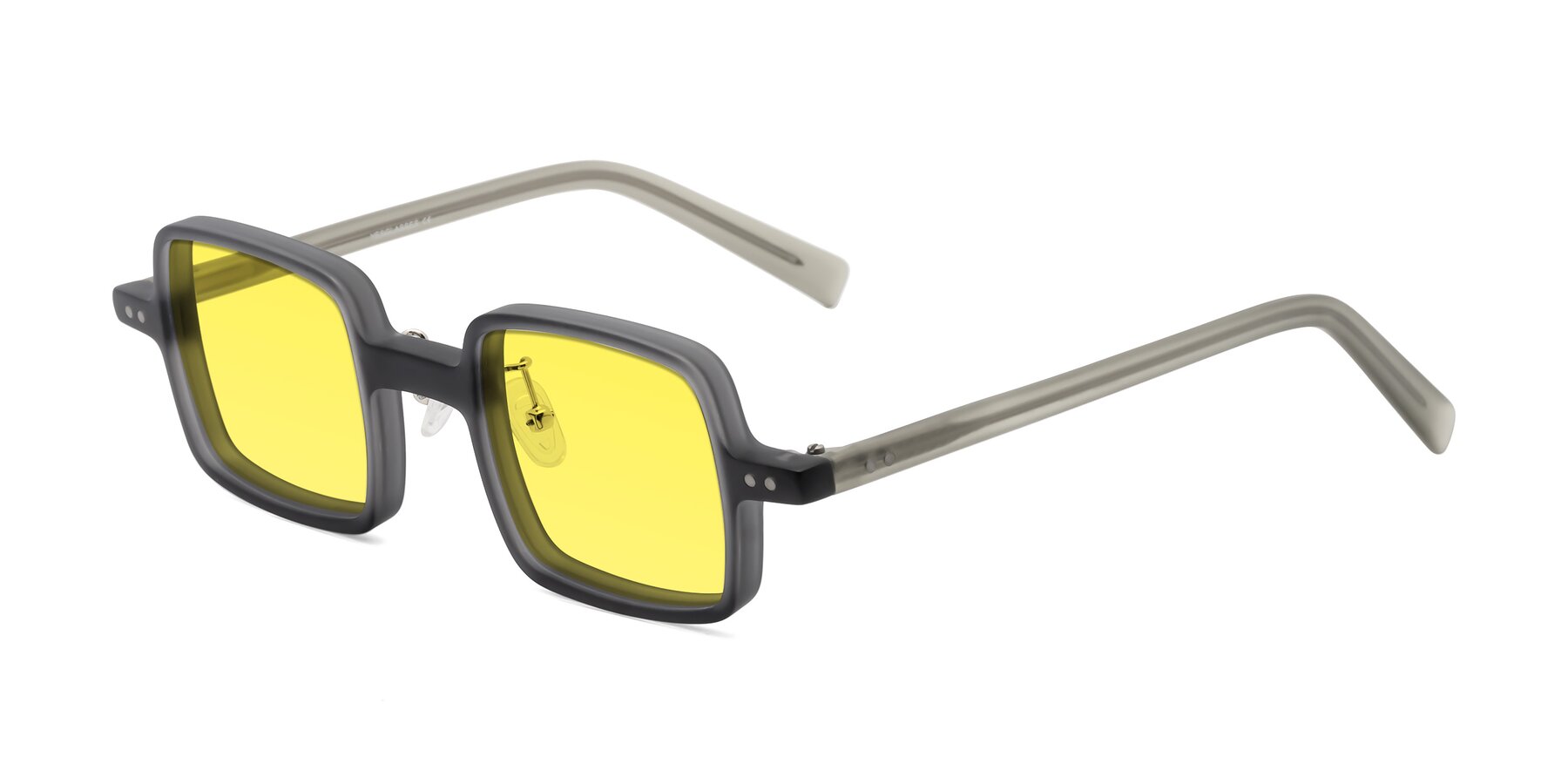 Angle of Nebula in Matte Gray with Medium Yellow Tinted Lenses