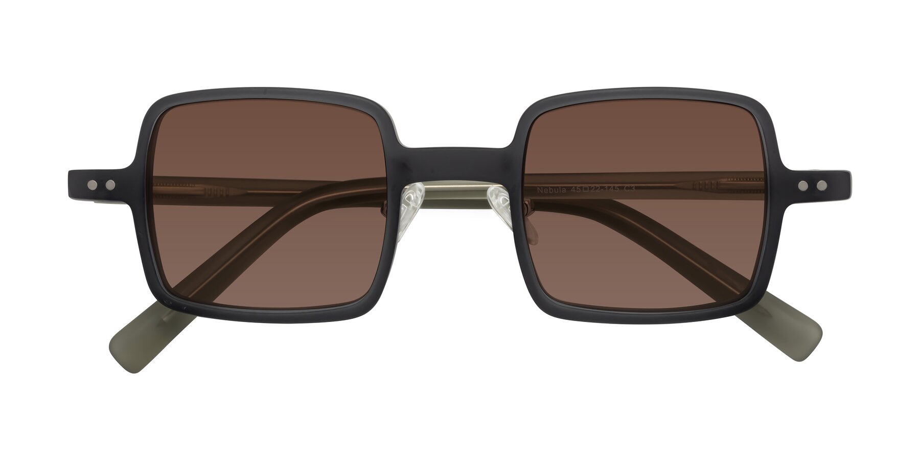 Folded Front of Nebula in Matte Gray with Brown Tinted Lenses