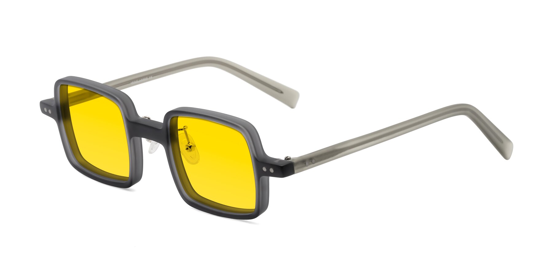 Angle of Nebula in Matte Gray with Yellow Tinted Lenses