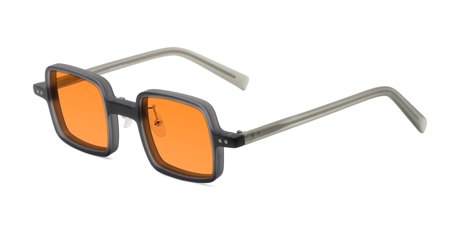 Angle of Nebula in Matte Gray with Orange Tinted Lenses