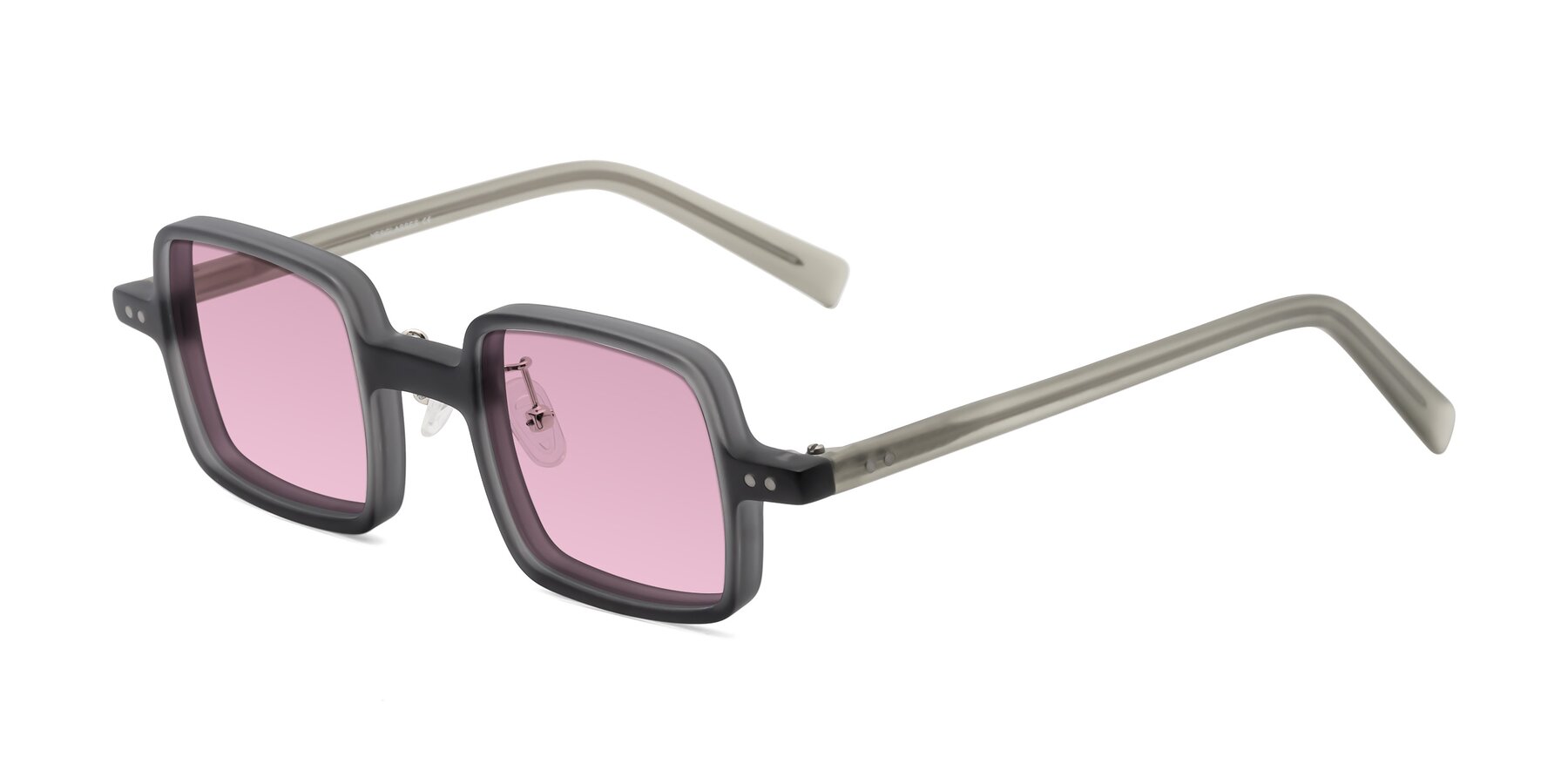 Angle of Nebula in Matte Gray with Light Wine Tinted Lenses