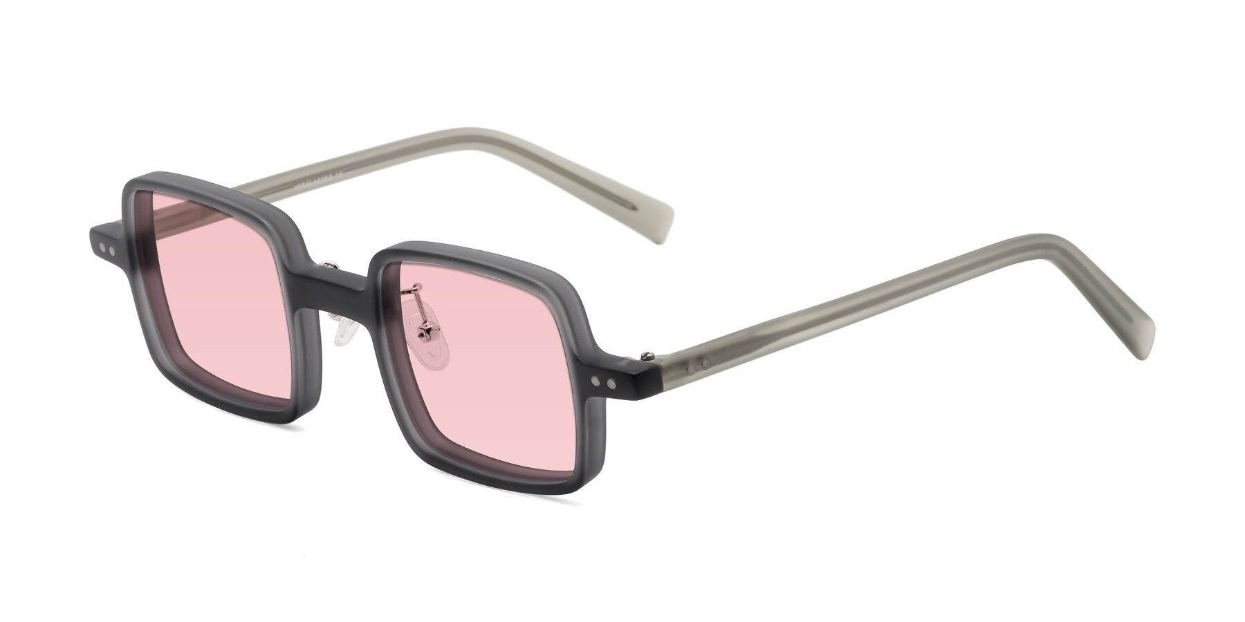 Angle of Nebula in Matte Gray with Light Garnet Tinted Lenses