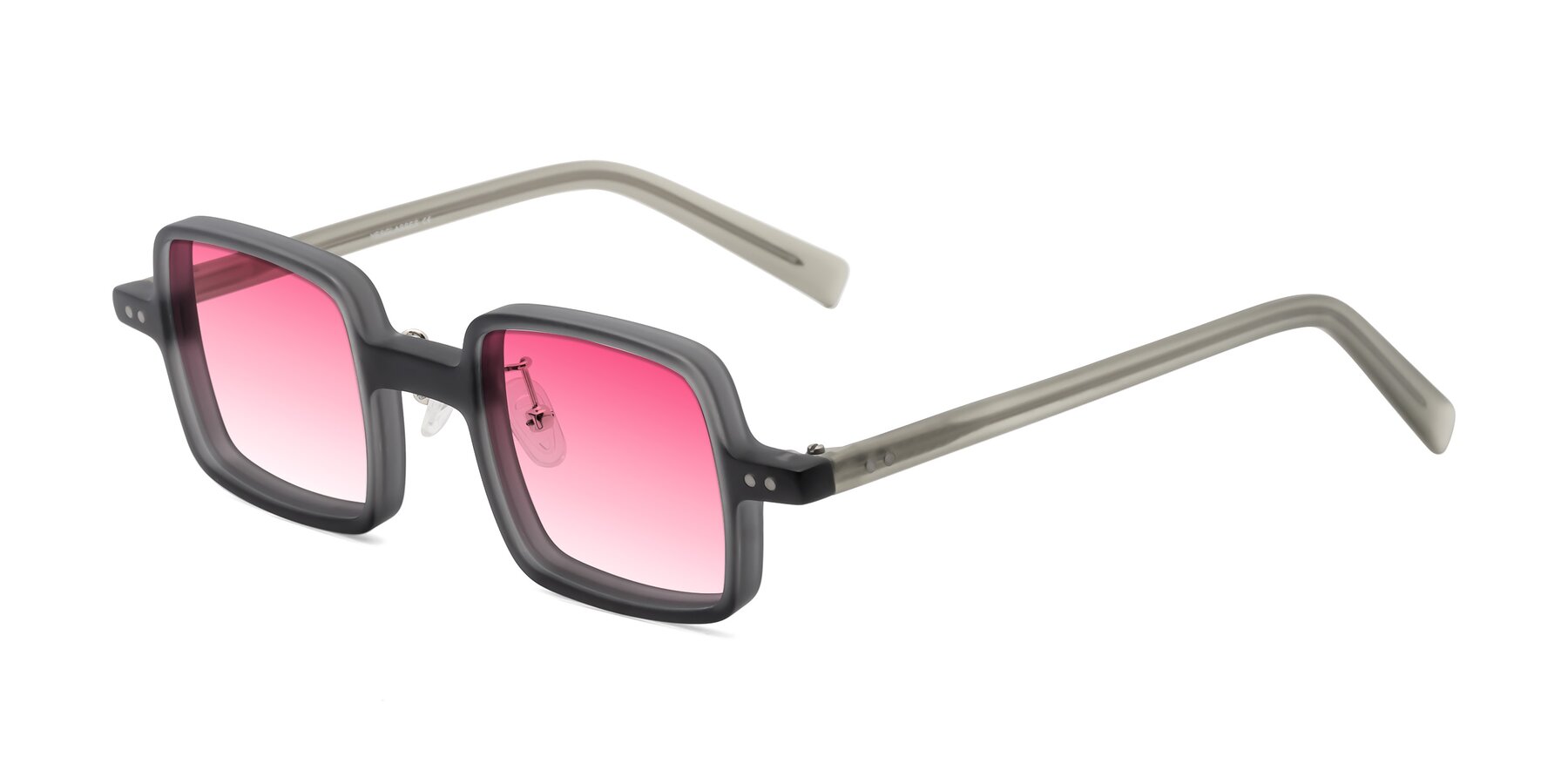 Angle of Nebula in Matte Gray with Pink Gradient Lenses