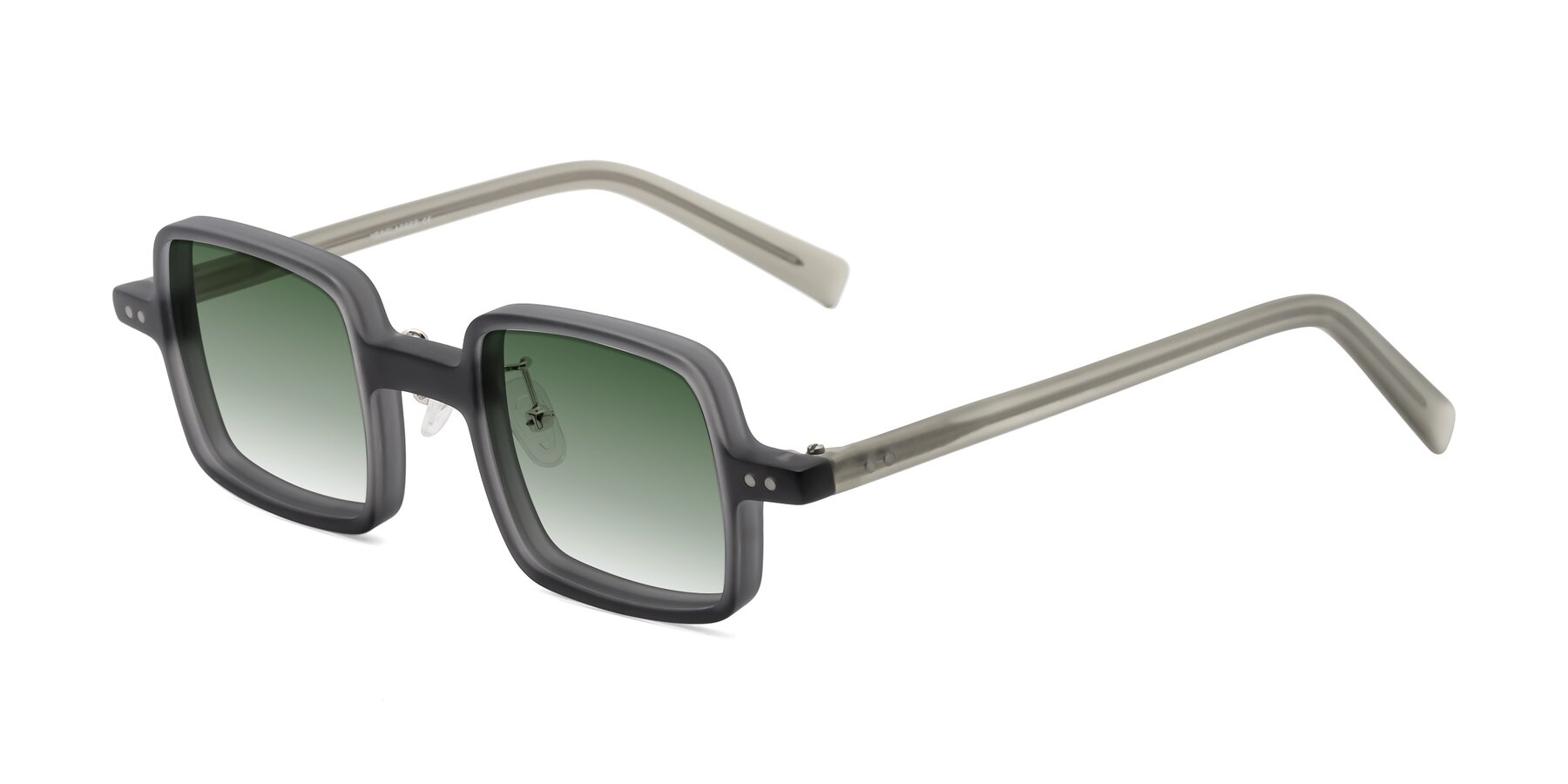 Angle of Nebula in Matte Gray with Green Gradient Lenses