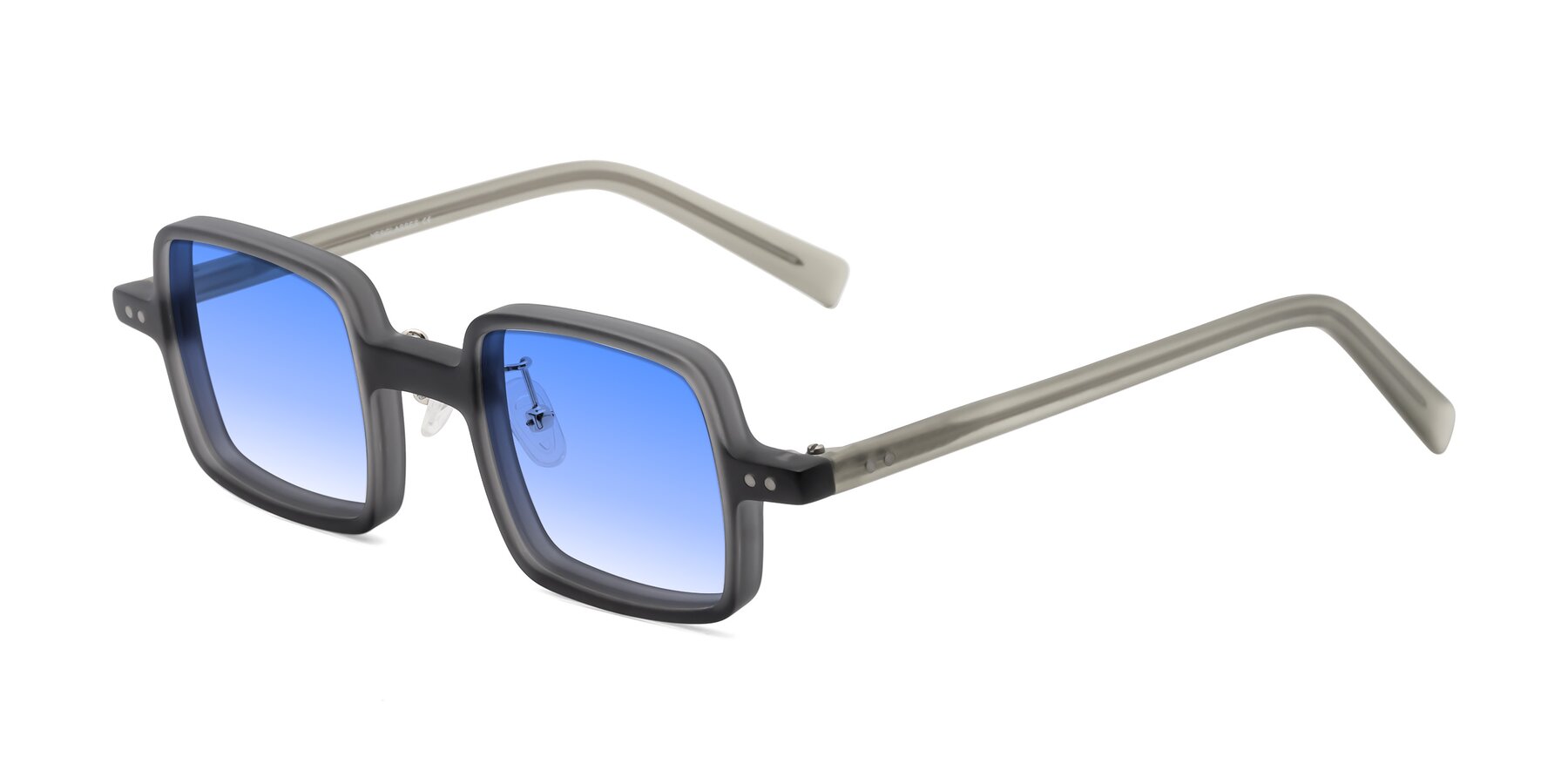 Angle of Nebula in Matte Gray with Blue Gradient Lenses