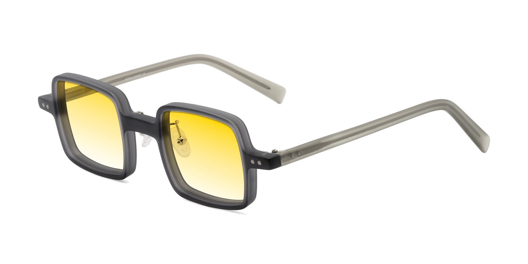 Angle of Nebula in Matte Gray with Yellow Gradient Lenses