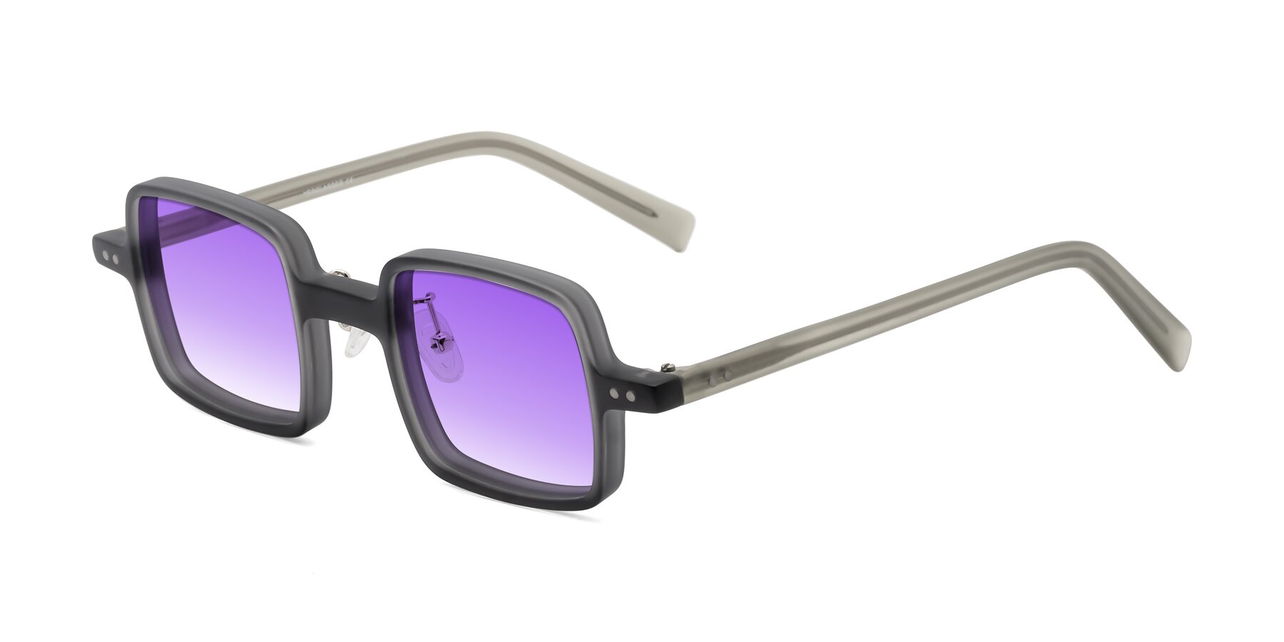 Angle of Nebula in Matte Gray with Purple Gradient Lenses