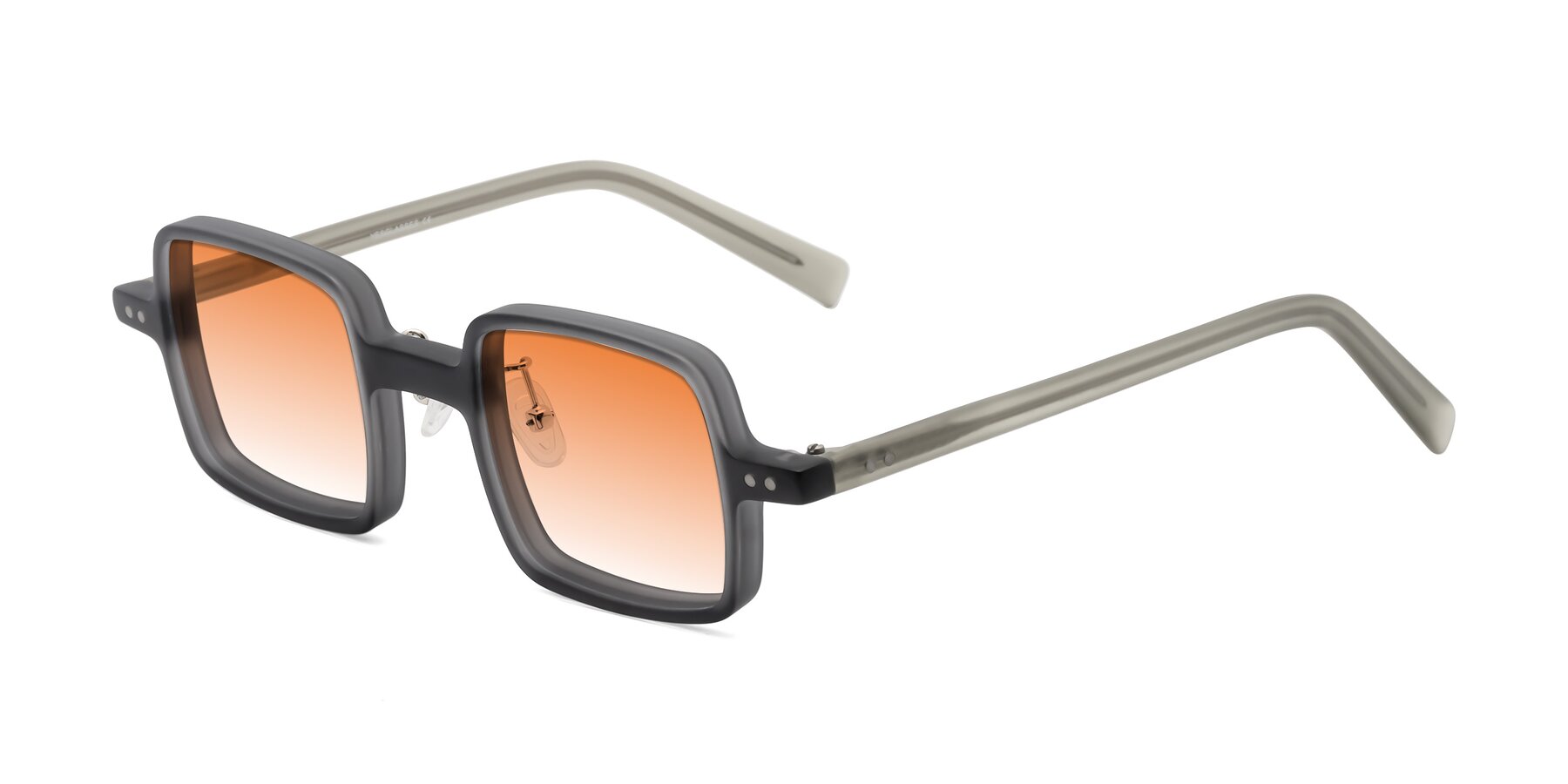 Angle of Nebula in Matte Gray with Orange Gradient Lenses