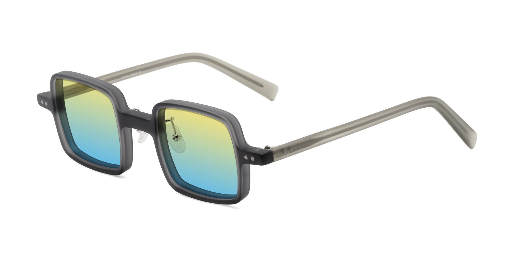 Angle of Nebula in Matte Gray with Yellow / Blue Gradient Lenses