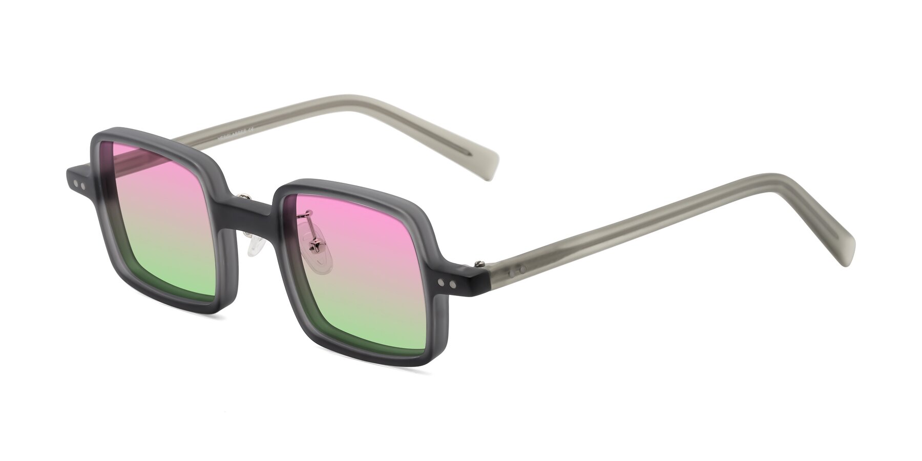 Angle of Nebula in Matte Gray with Pink / Green Gradient Lenses