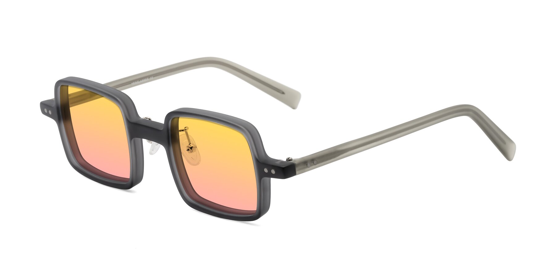 Angle of Nebula in Matte Gray with Yellow / Pink Gradient Lenses