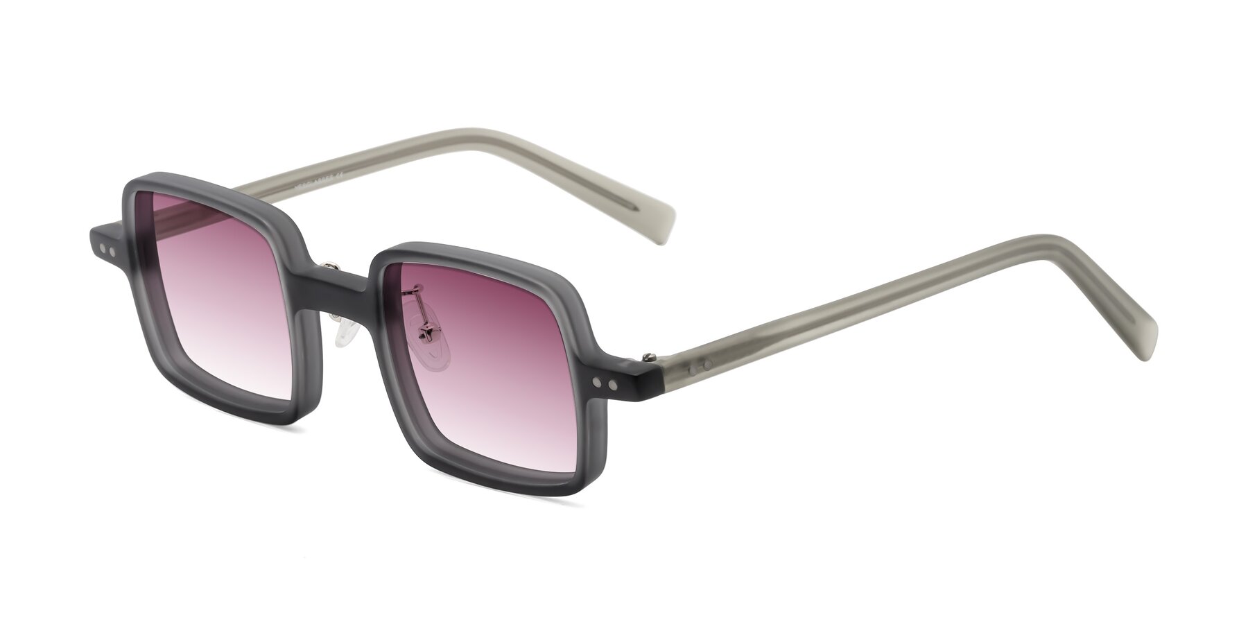 Angle of Nebula in Matte Gray with Wine Gradient Lenses