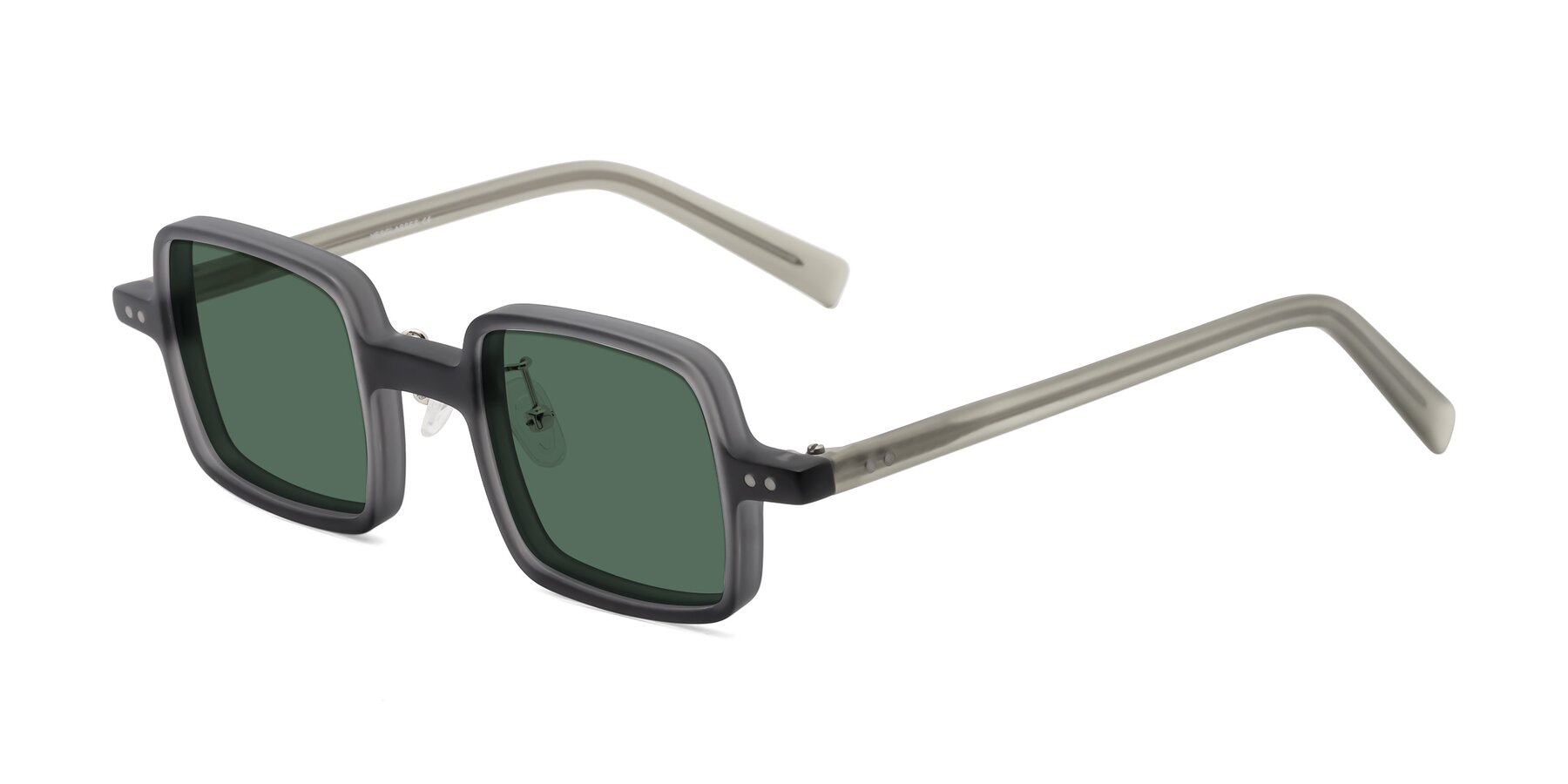 Angle of Nebula in Matte Gray with Green Polarized Lenses