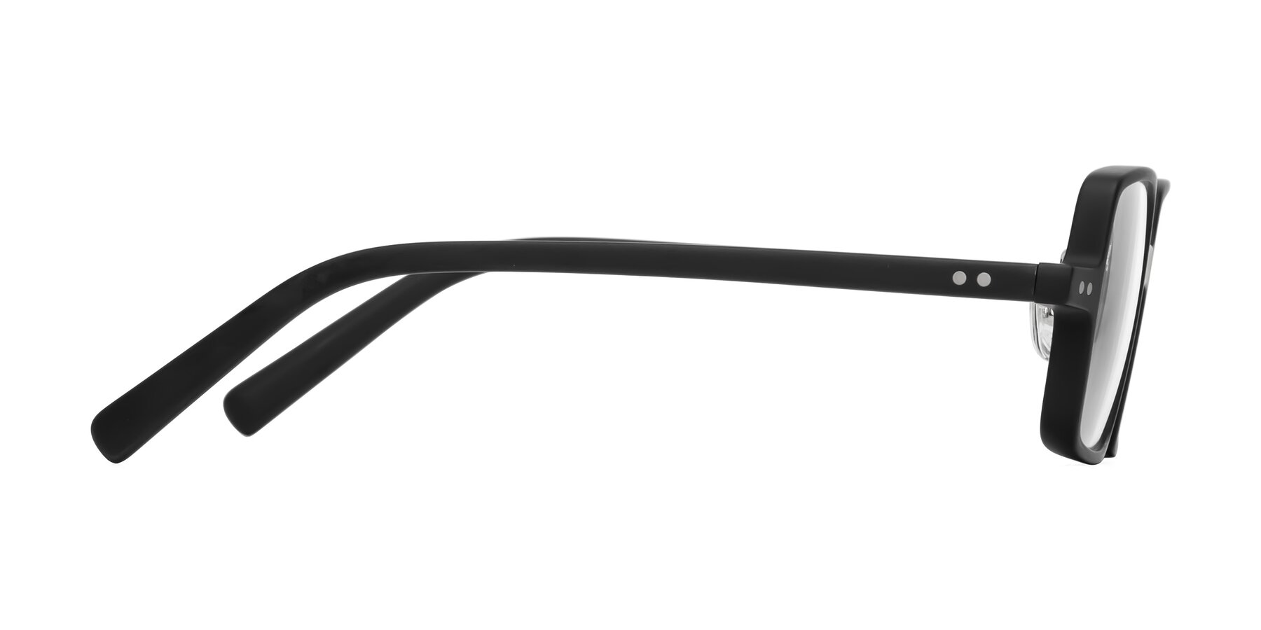 Side of Nebula in Matte Black with Clear Eyeglass Lenses