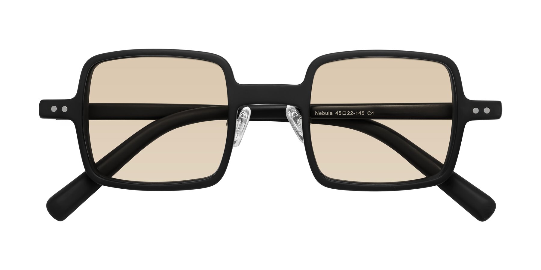 Folded Front of Nebula in Matte Black with Light Brown Tinted Lenses