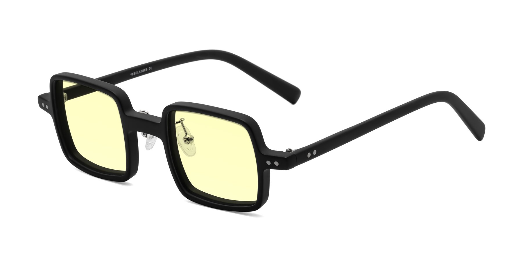 Angle of Nebula in Matte Black with Light Yellow Tinted Lenses