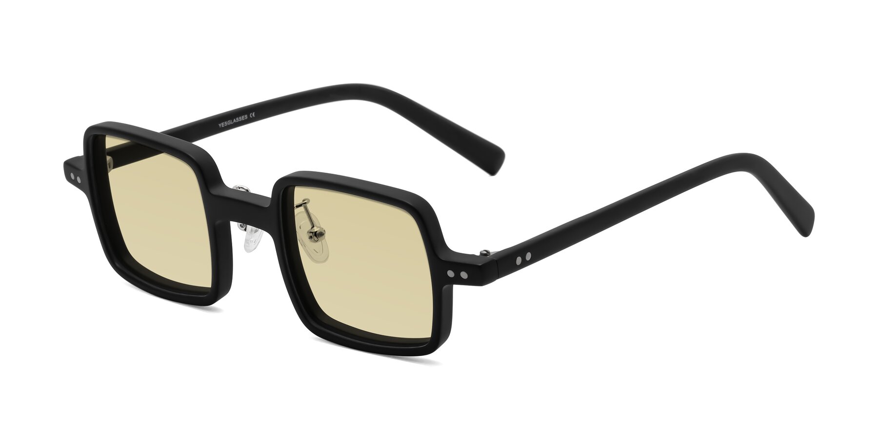 Angle of Nebula in Matte Black with Light Champagne Tinted Lenses