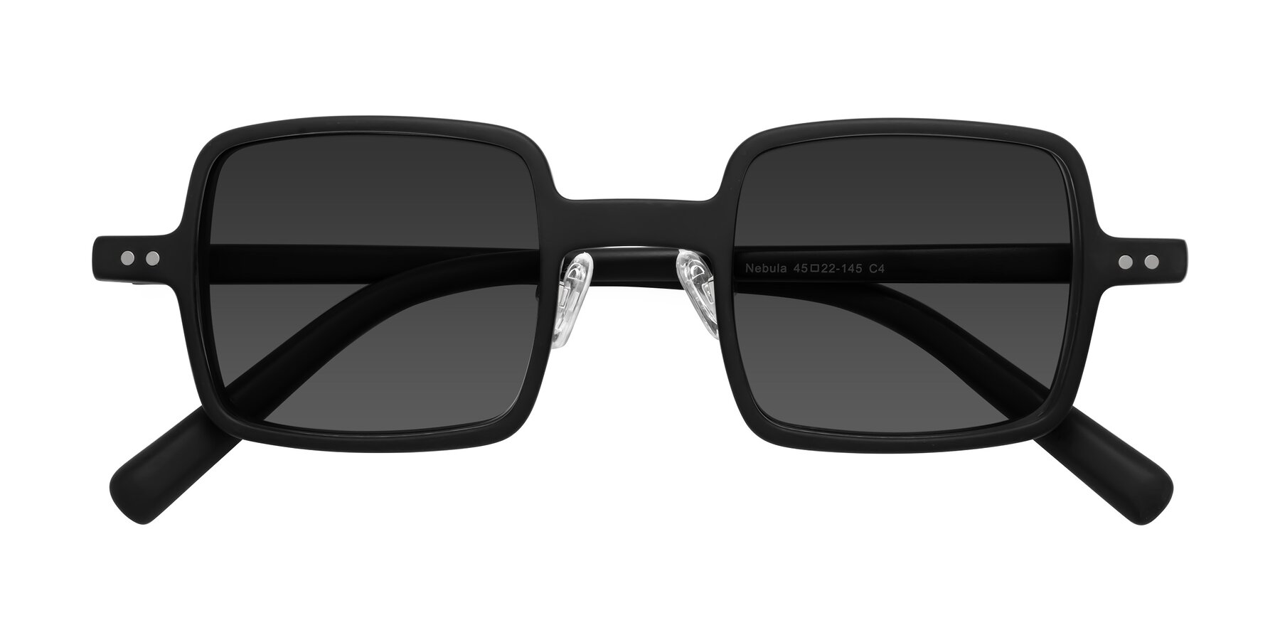 Folded Front of Nebula in Matte Black with Gray Tinted Lenses