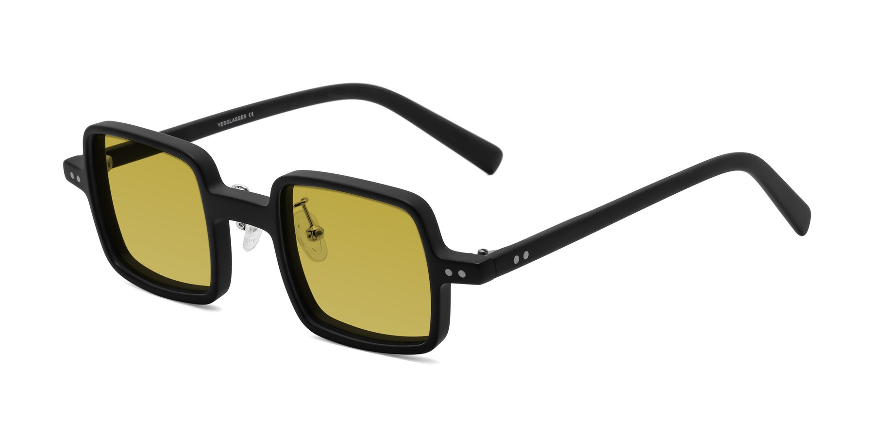 Angle of Nebula in Matte Black with Champagne Tinted Lenses