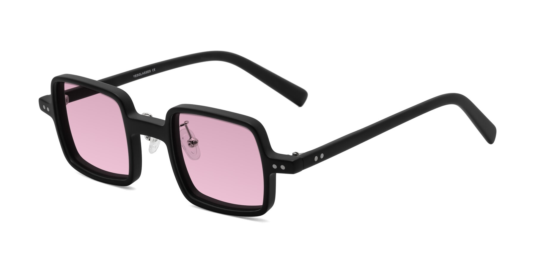 Angle of Nebula in Matte Black with Light Wine Tinted Lenses