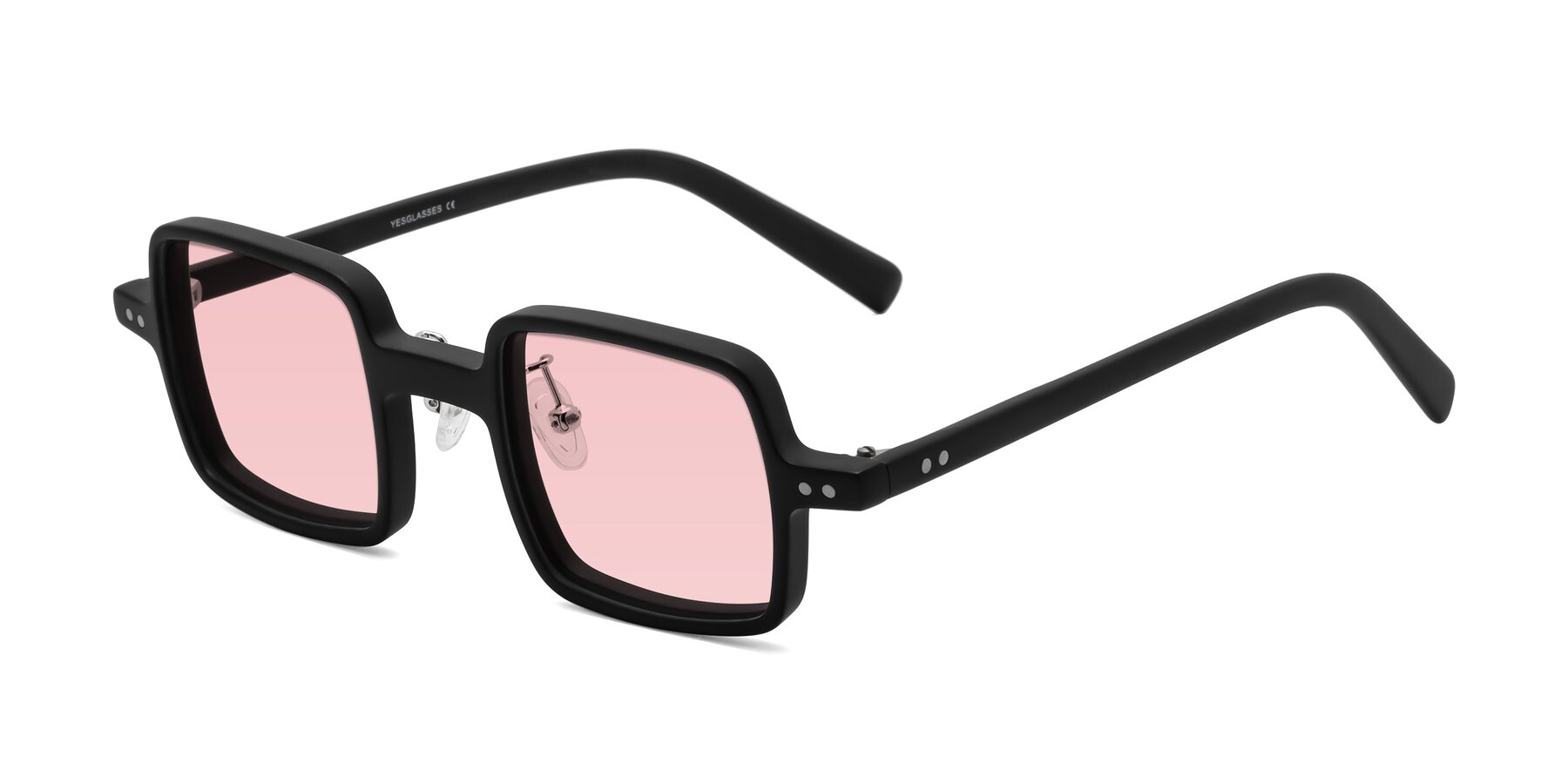 Angle of Nebula in Matte Black with Light Garnet Tinted Lenses