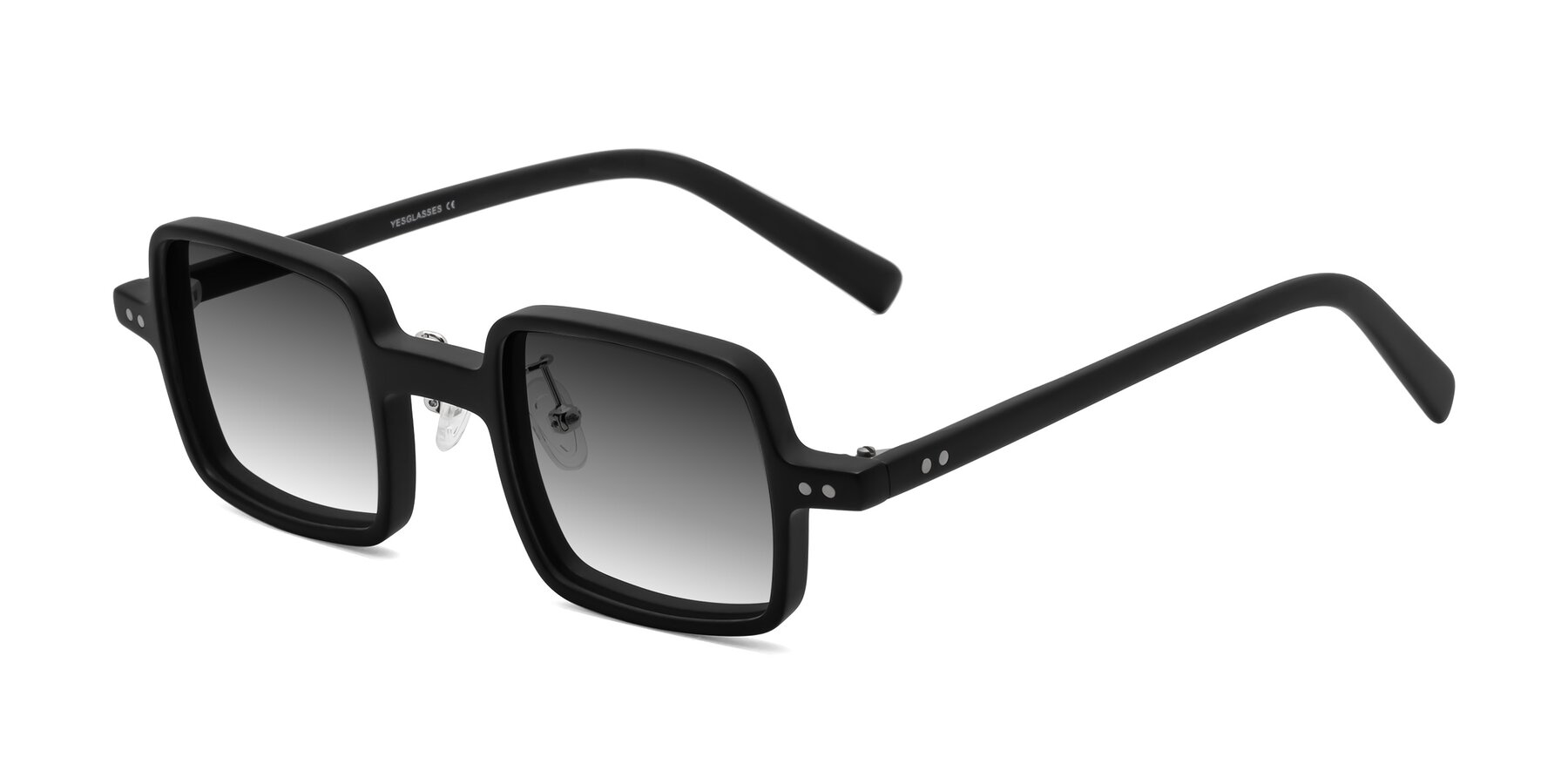 Angle of Nebula in Matte Black with Gray Gradient Lenses