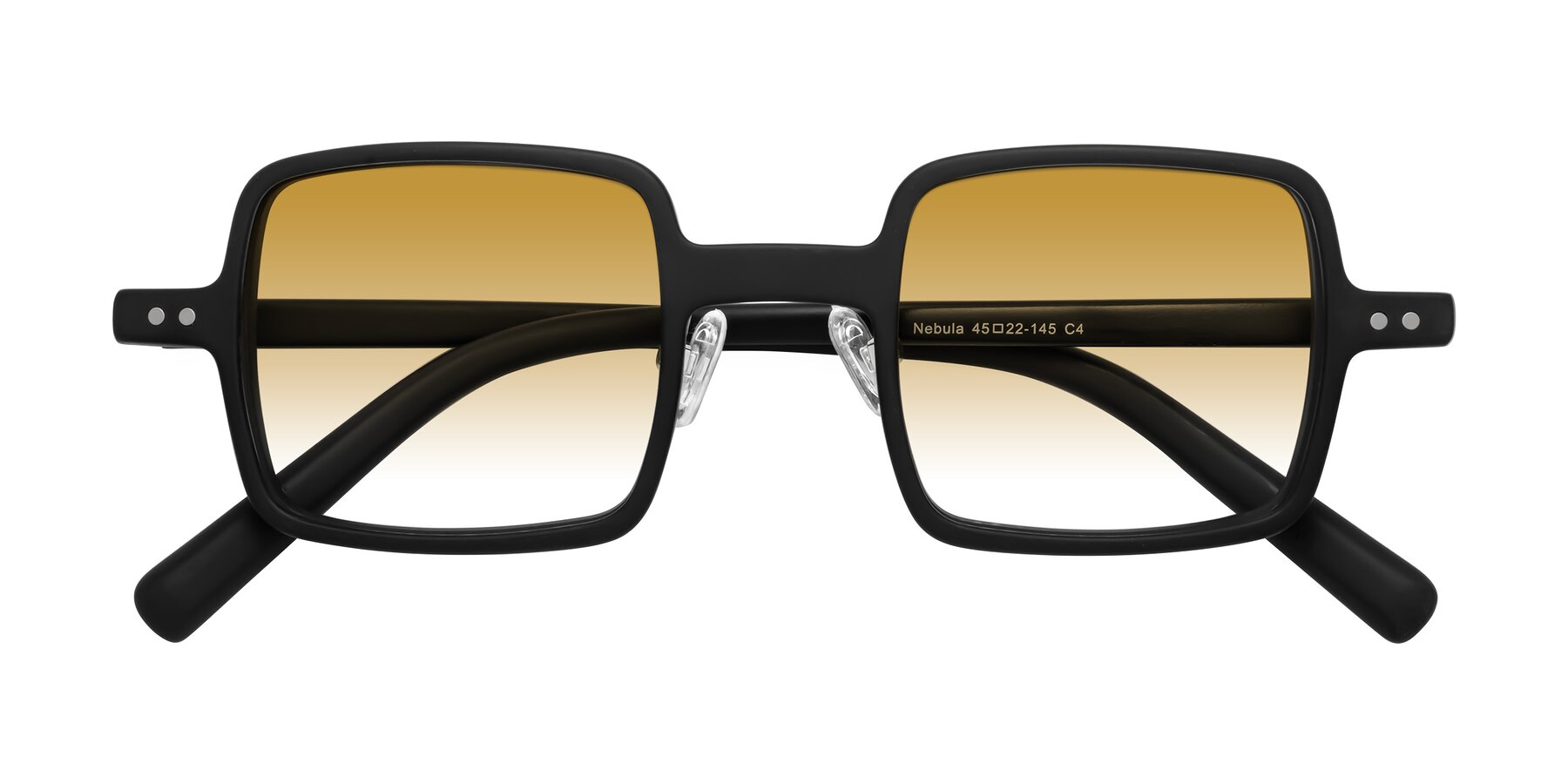 Folded Front of Nebula in Matte Black with Champagne Gradient Lenses