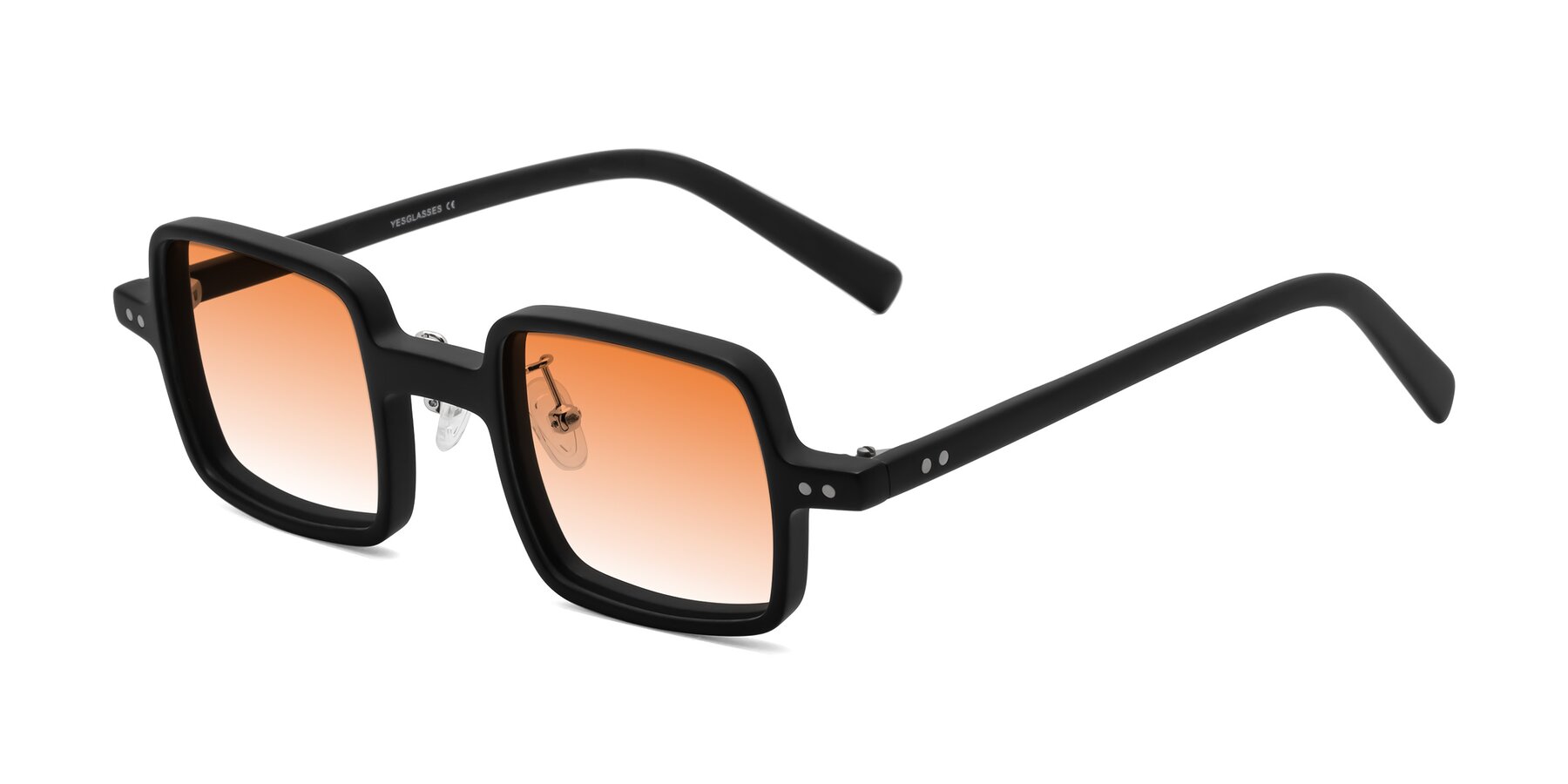 Angle of Nebula in Matte Black with Orange Gradient Lenses