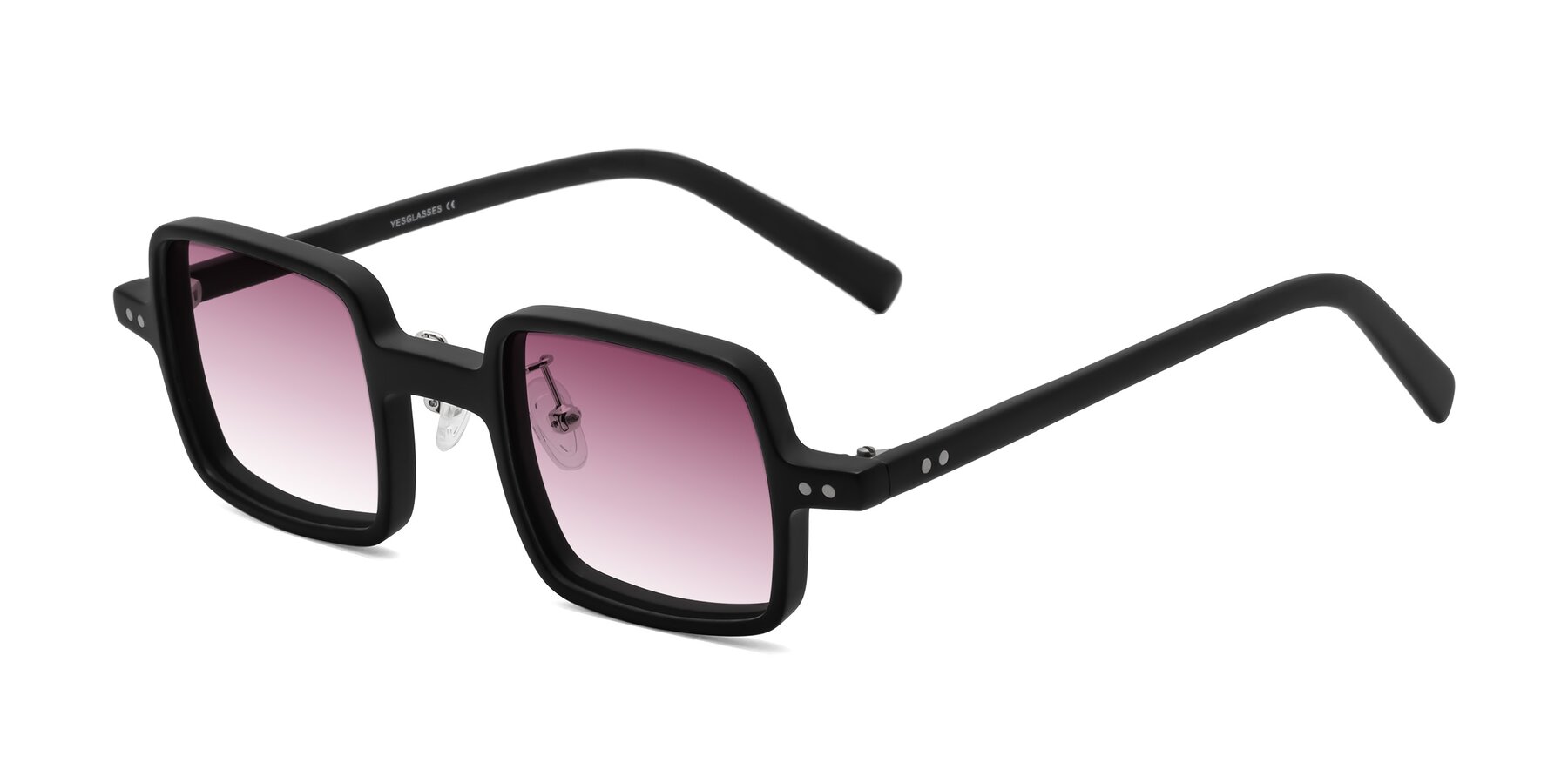 Angle of Nebula in Matte Black with Wine Gradient Lenses