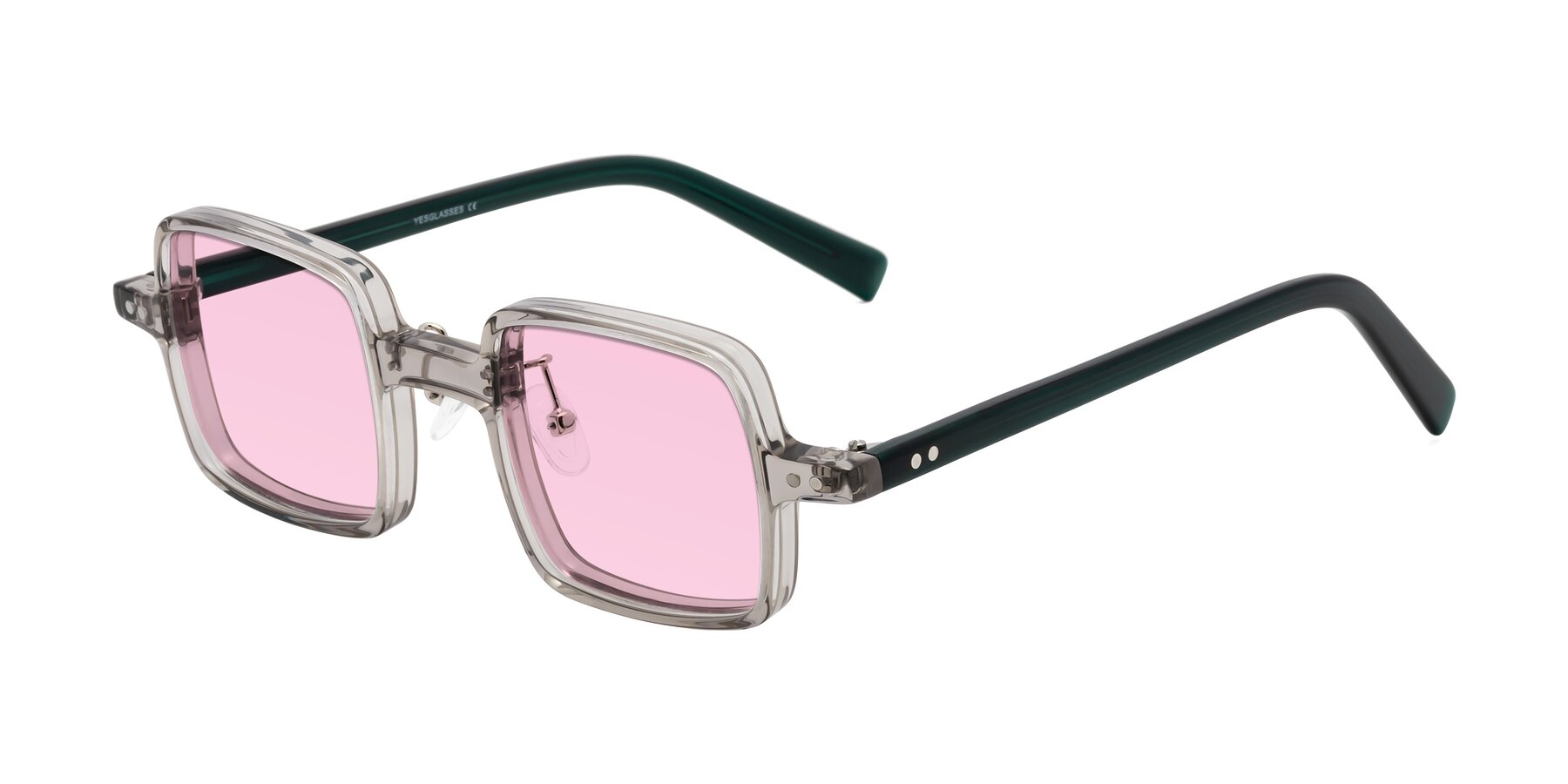 Angle of Nebula in Clear Gray with Light Pink Tinted Lenses