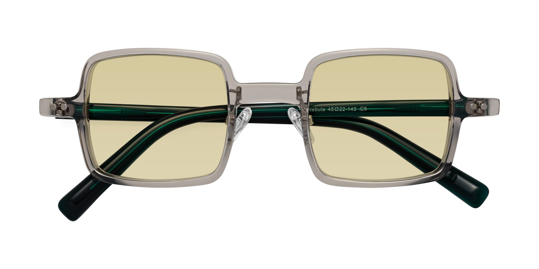 Folded Front of Nebula in Clear Gray with Light Champagne Tinted Lenses