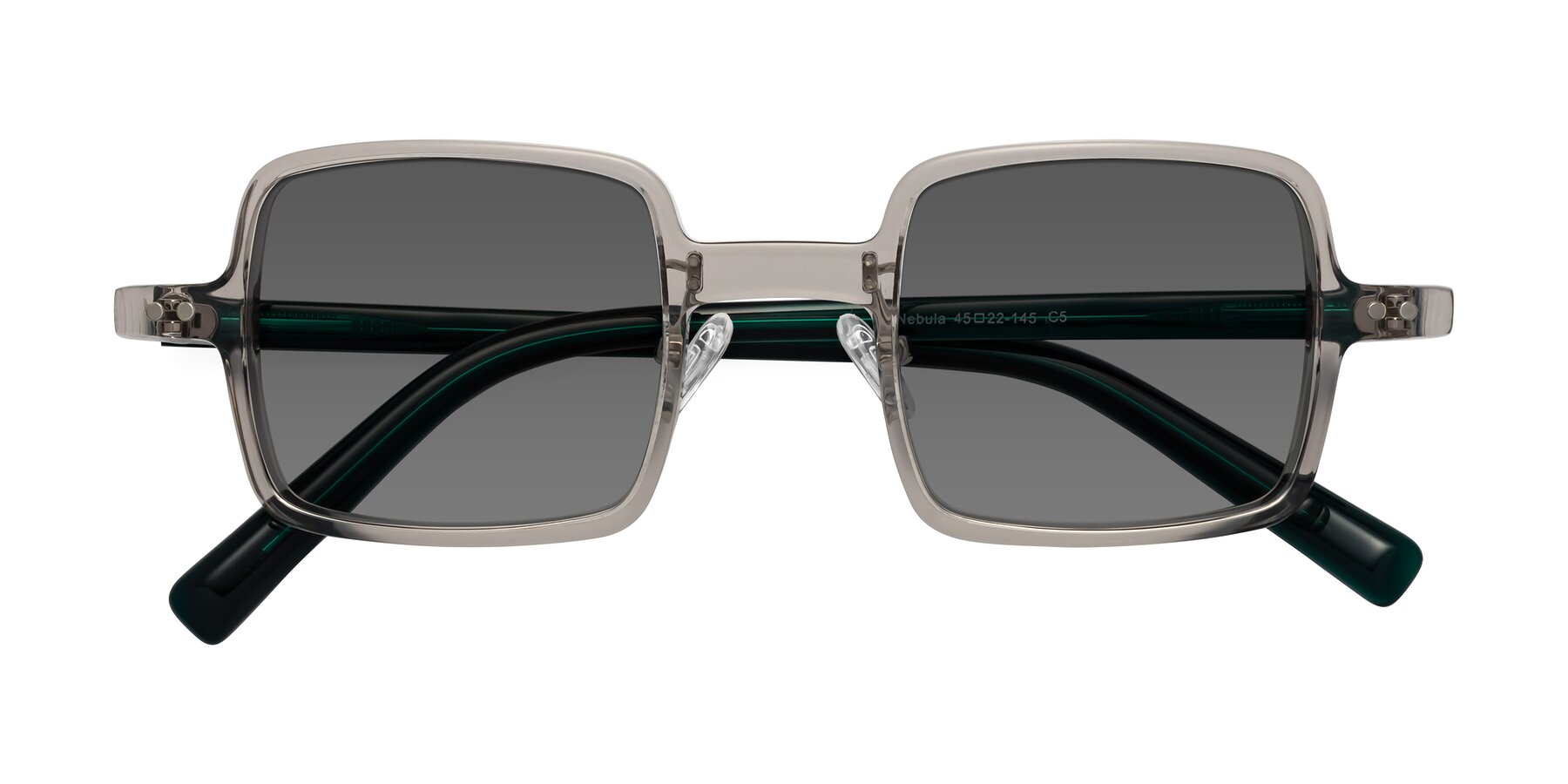 Folded Front of Nebula in Clear Gray with Medium Gray Tinted Lenses