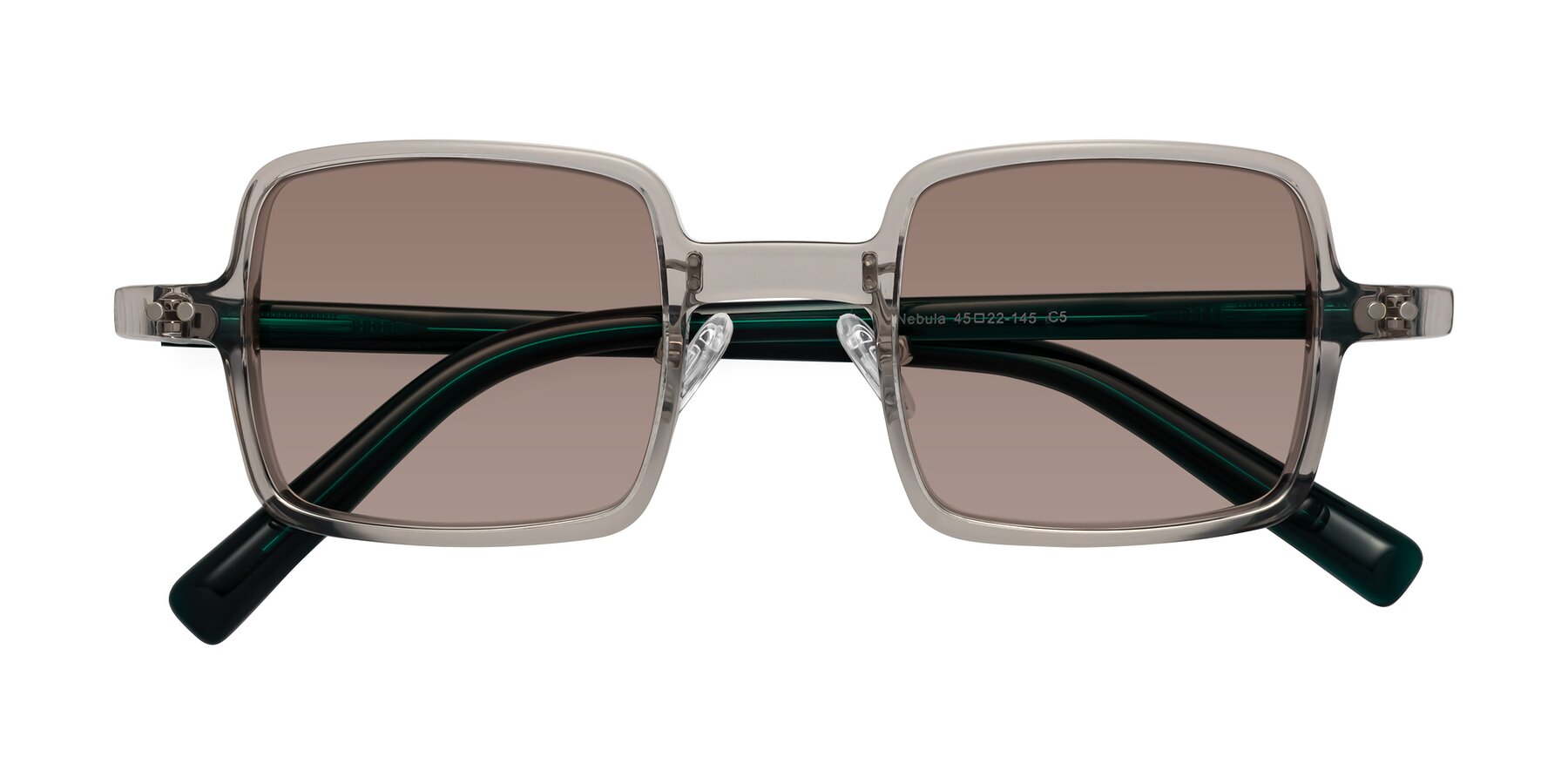 Folded Front of Nebula in Clear Gray with Medium Brown Tinted Lenses