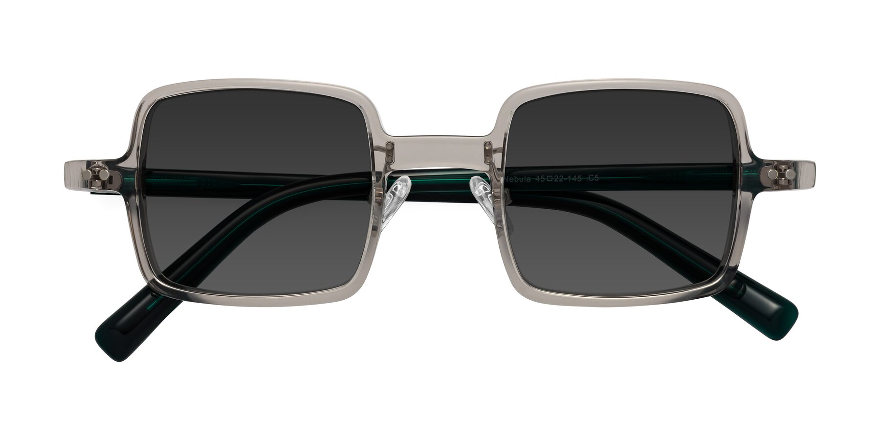 Folded Front of Nebula in Clear Gray with Gray Tinted Lenses