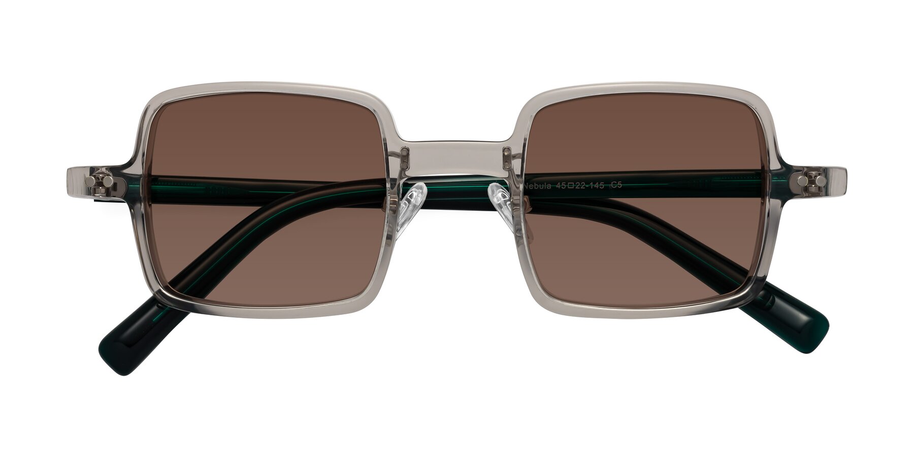 Folded Front of Nebula in Clear Gray with Brown Tinted Lenses