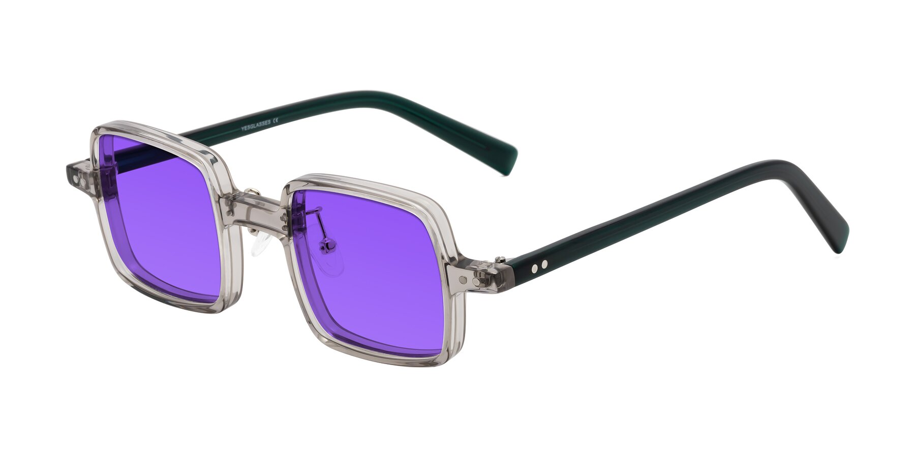 Angle of Nebula in Clear Gray with Purple Tinted Lenses