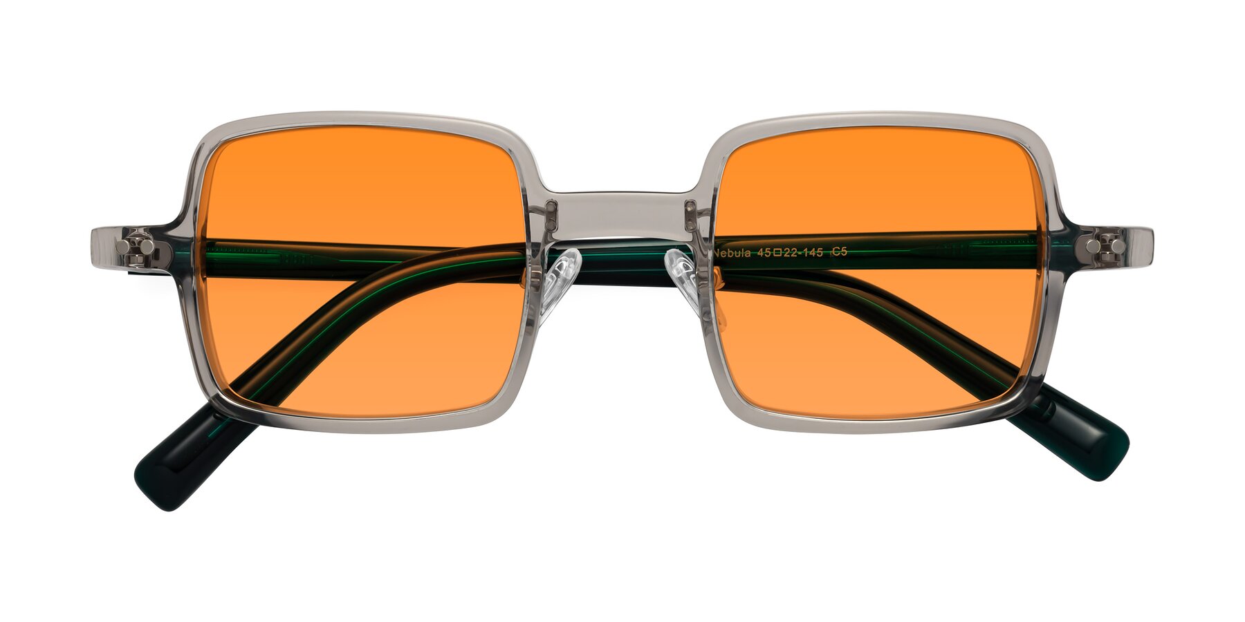 Folded Front of Nebula in Clear Gray with Orange Tinted Lenses