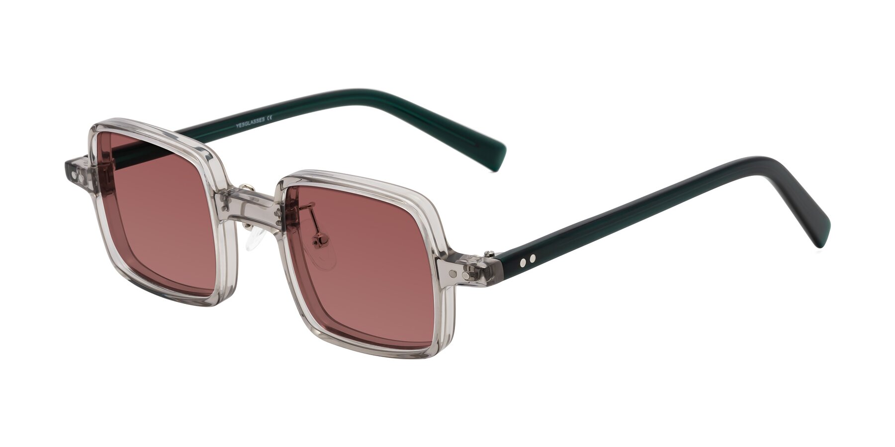 Angle of Nebula in Clear Gray with Garnet Tinted Lenses