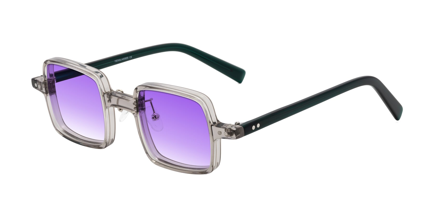 Angle of Nebula in Clear Gray with Purple Gradient Lenses