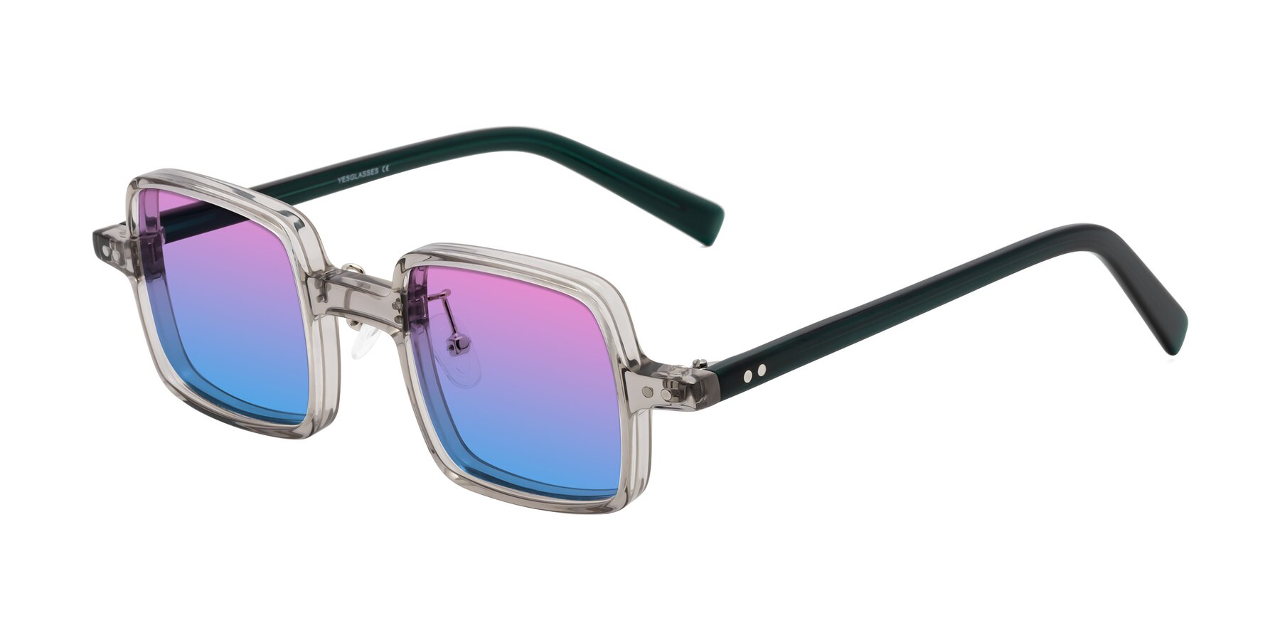 Angle of Nebula in Clear Gray with Pink / Blue Gradient Lenses