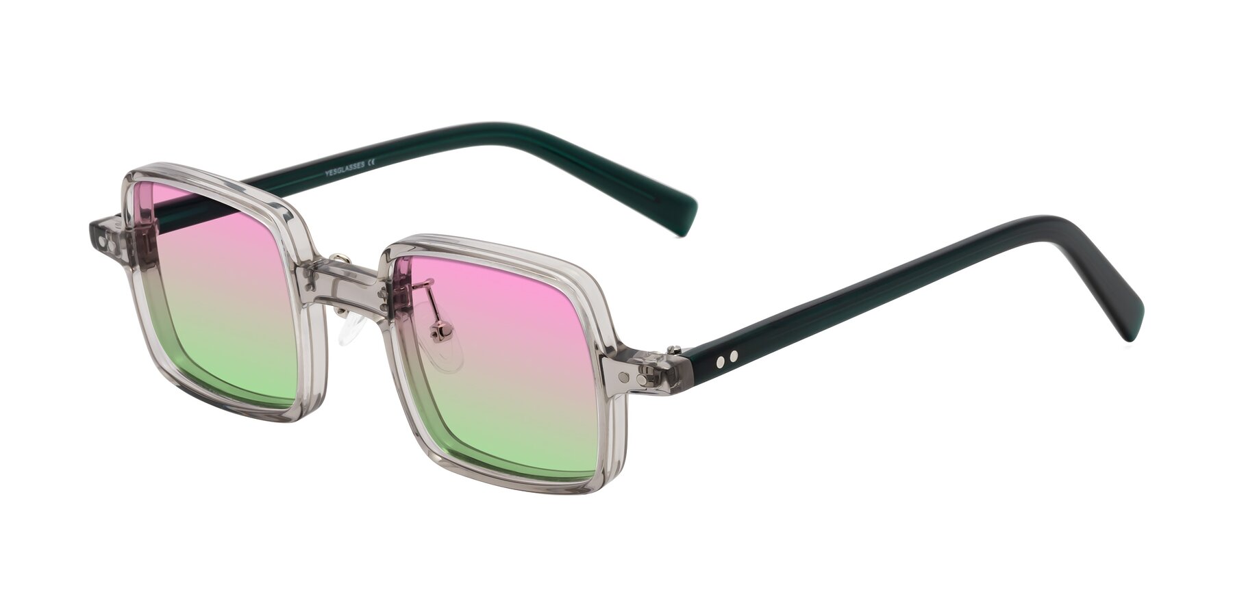 Angle of Nebula in Clear Gray with Pink / Green Gradient Lenses