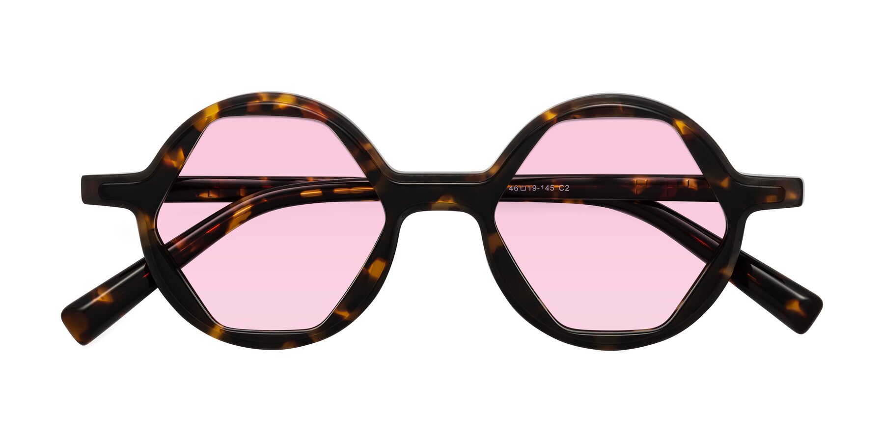 Folded Front of Alien in Tortoise with Light Pink Tinted Lenses