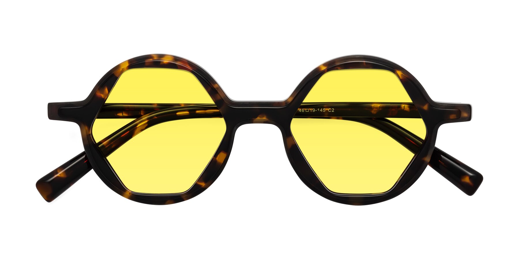 Folded Front of Alien in Tortoise with Medium Yellow Tinted Lenses