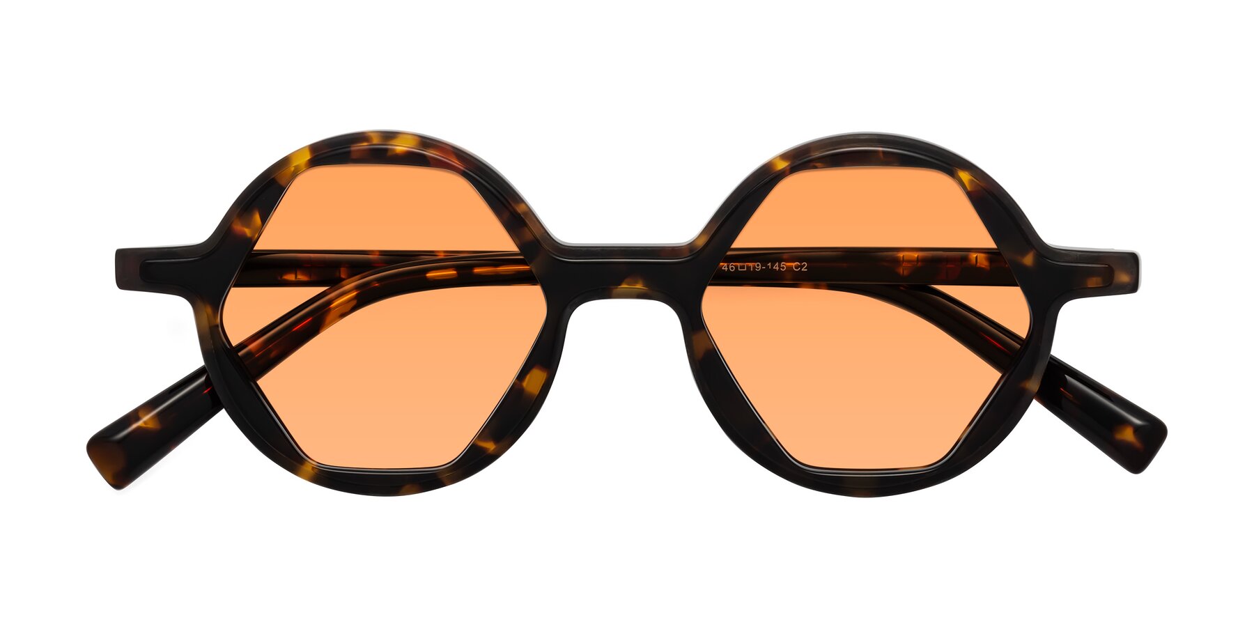 Folded Front of Alien in Tortoise with Medium Orange Tinted Lenses