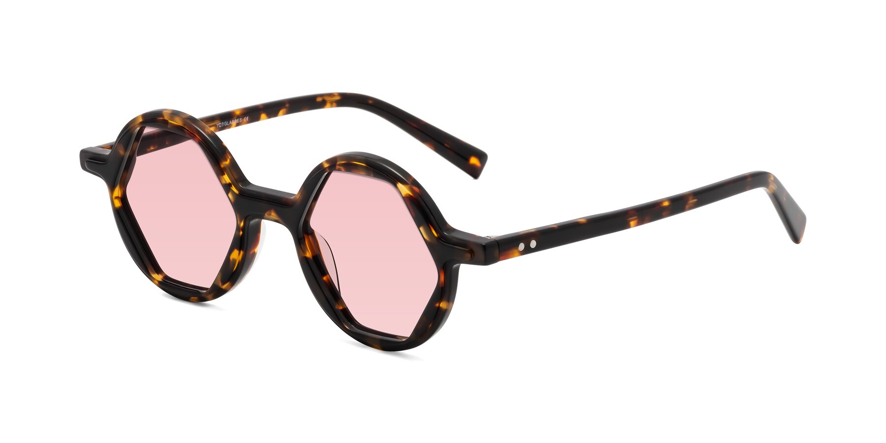 Angle of Alien in Tortoise with Light Garnet Tinted Lenses